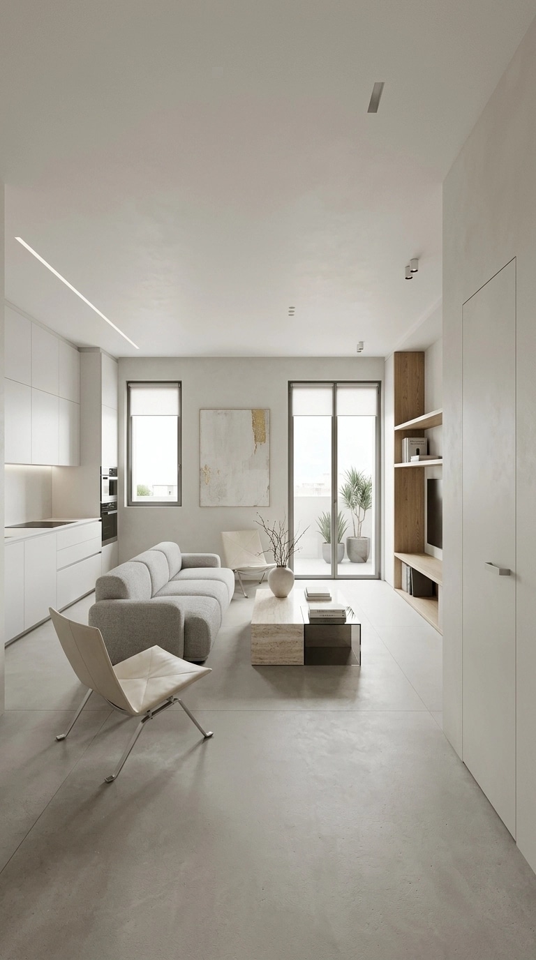 Minimalism Living Room design — interior photo by GenRoom AI