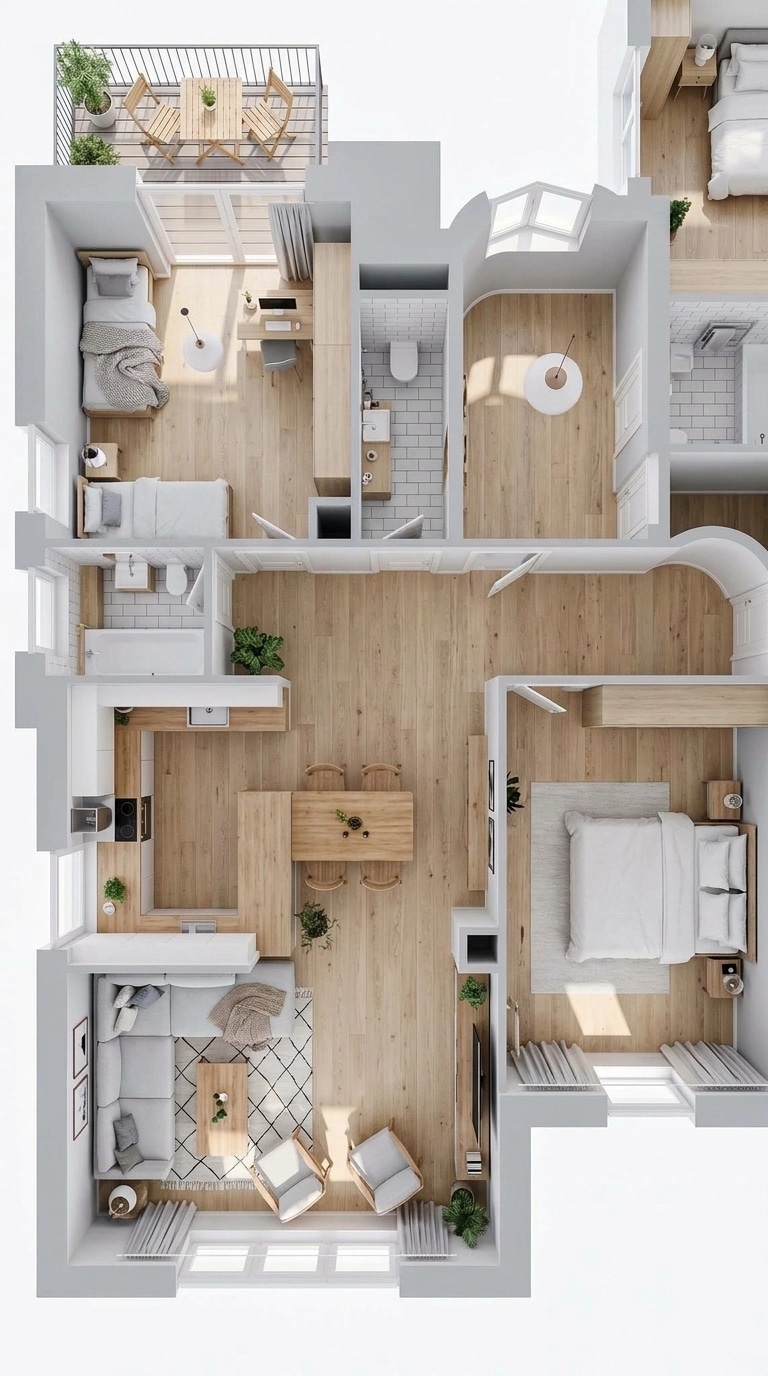 Scandinavian Living Room design — interior photo by GenRoom AI