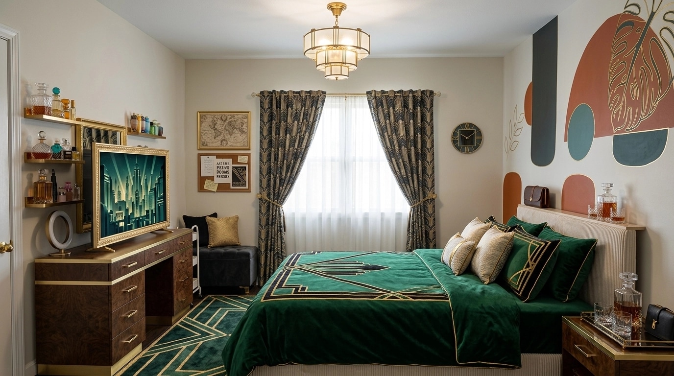 Art Deco Bedroom design — interior photo by GenRoom AI