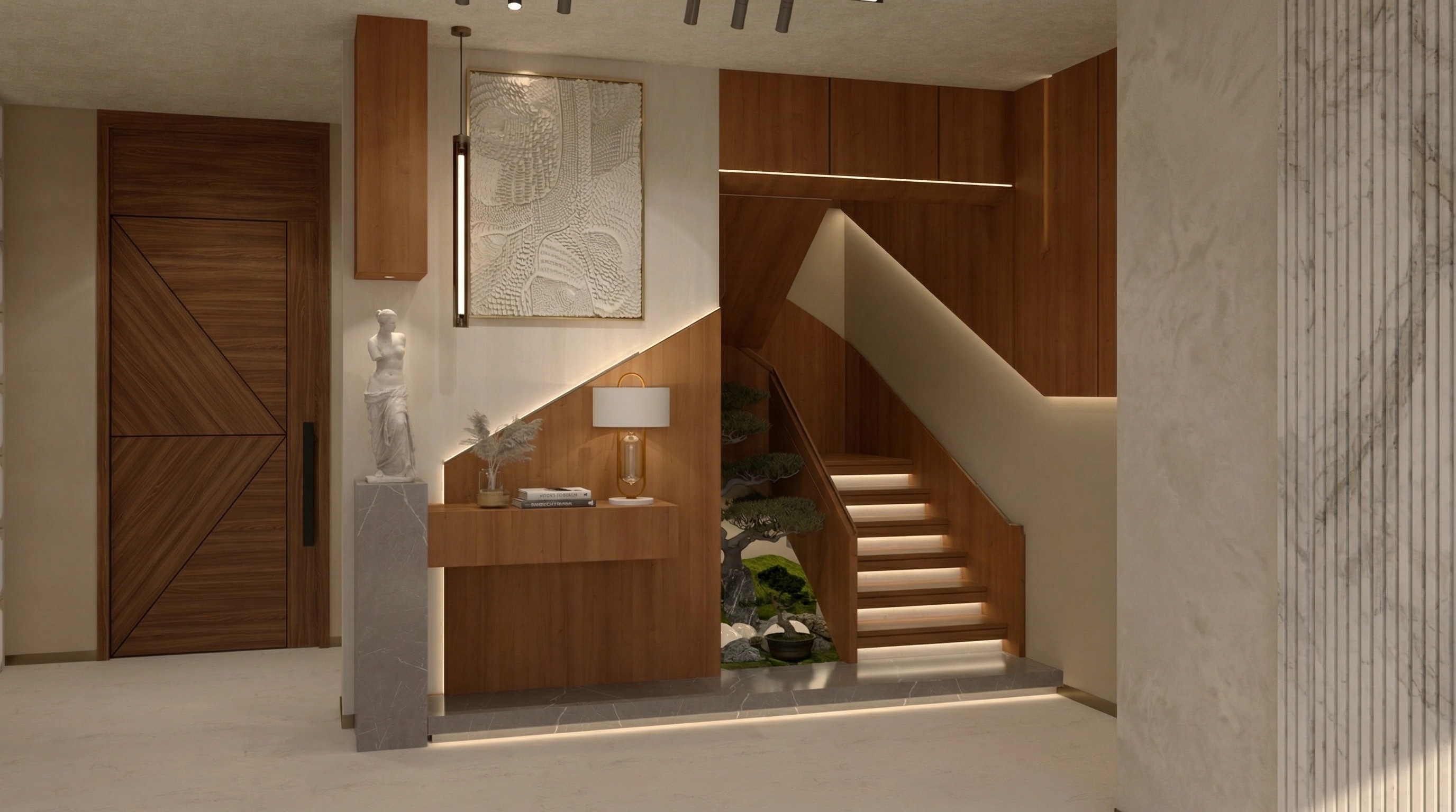 Hallway interior in Contemporary style — photo by GenRoom AI