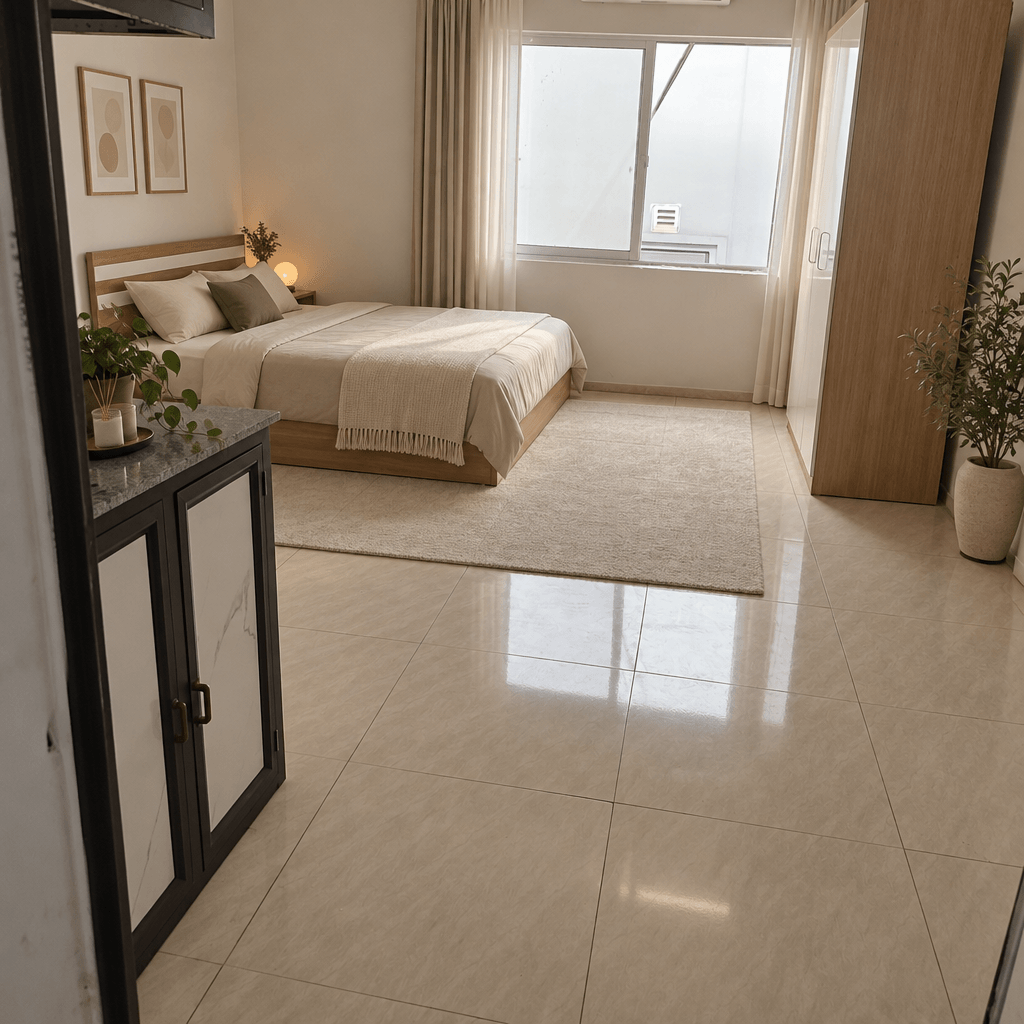 Reka bentuk dalaman dalam gaya Minimalism — Bilik Tidur oleh GenRoom AI