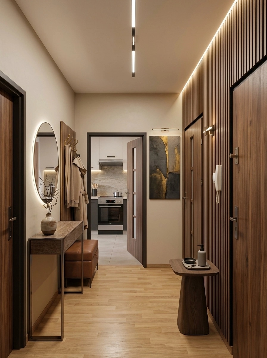 Hallway interior in Contemporary style — photo by GenRoom AI