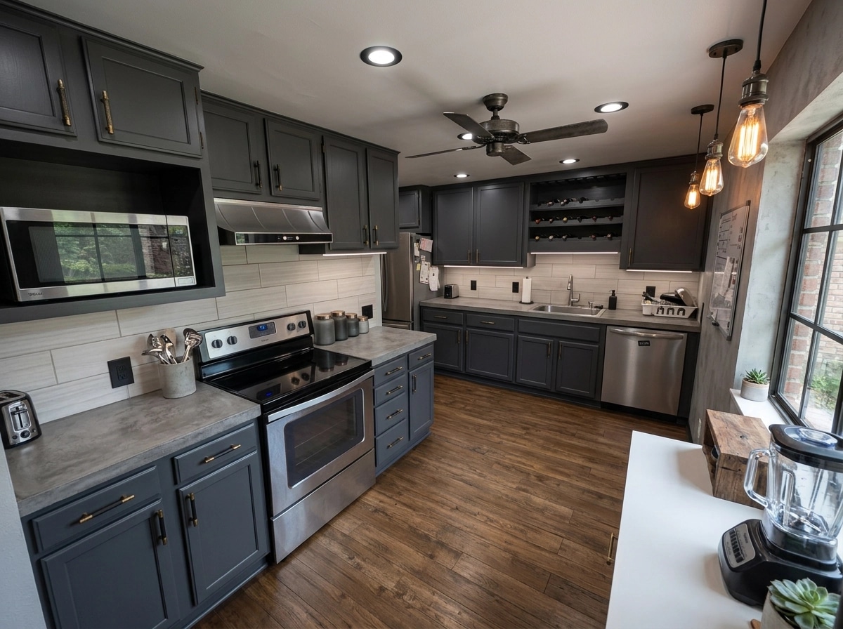 Interior design in Loft / Industrial style — Kitchen by GenRoom AI