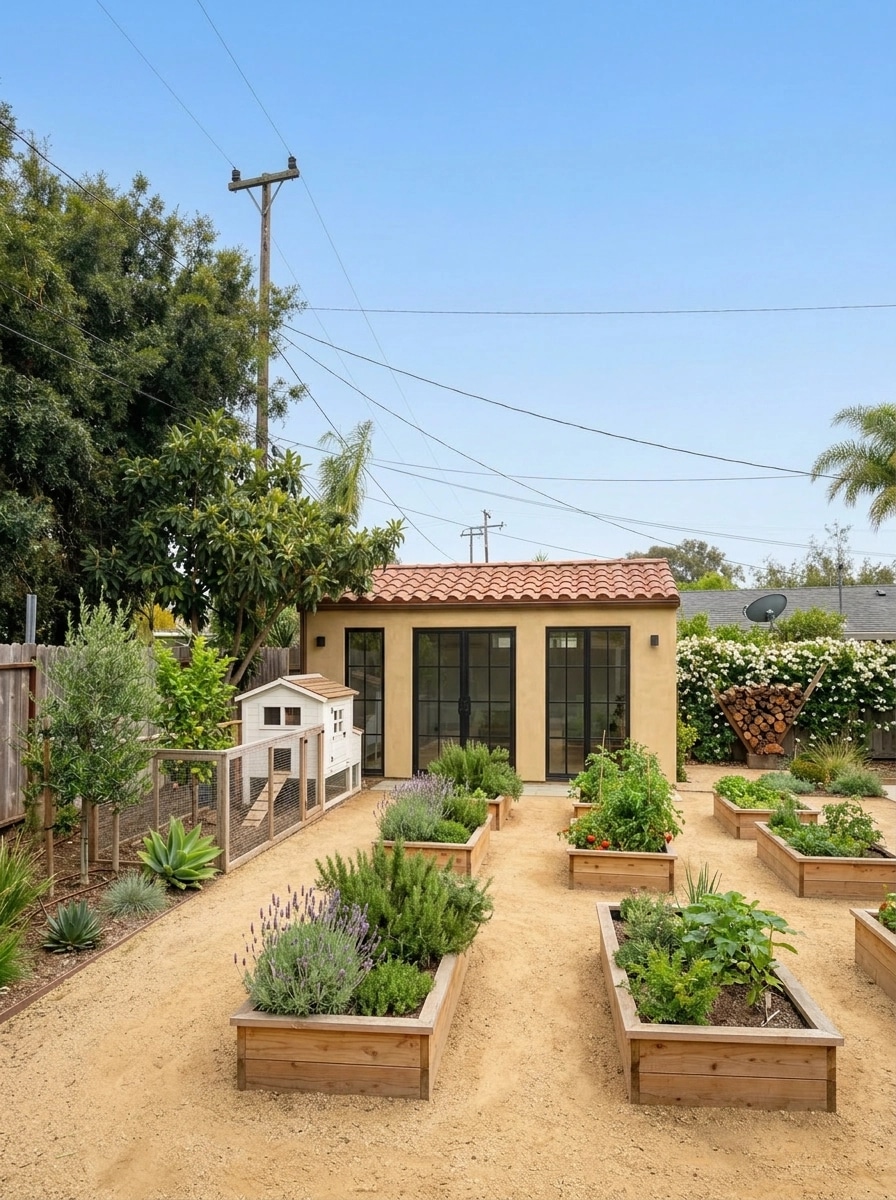 Landscape design in Mediterranean Yard style — Yard by GenRoom AI
