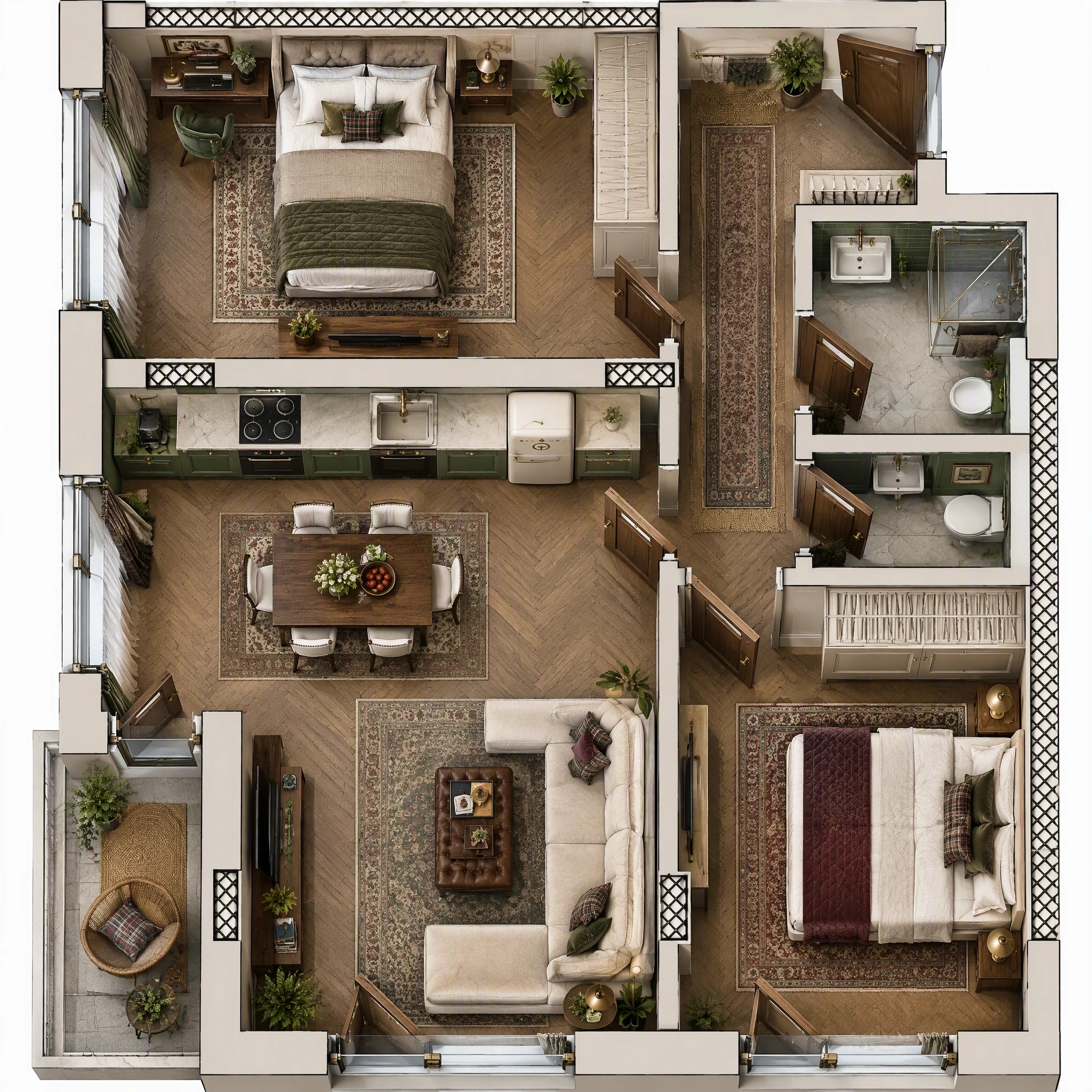Interior design in British style — Living Room by GenRoom AI