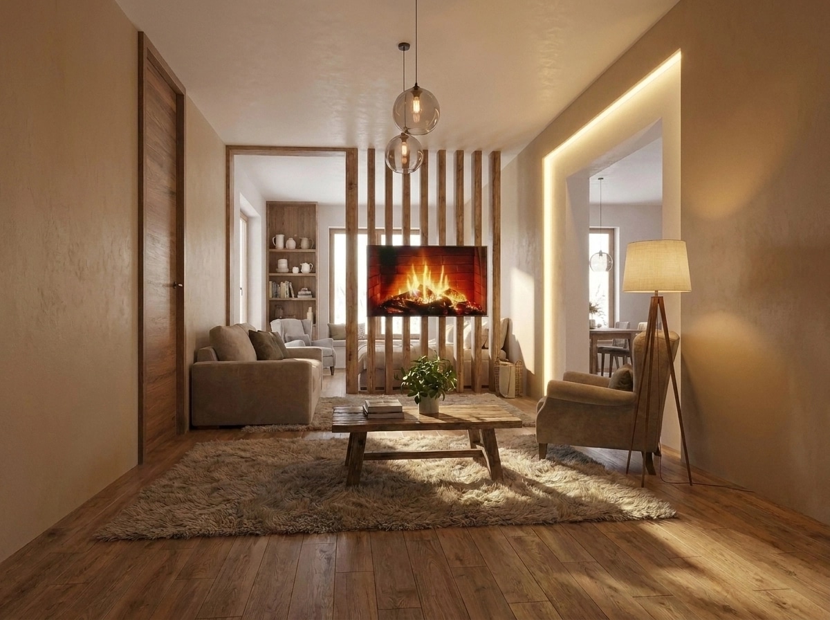 Интерьер дизайны Coastal / Hamptons стилінде — GenRoom AI жасаған Қонақ бөлме