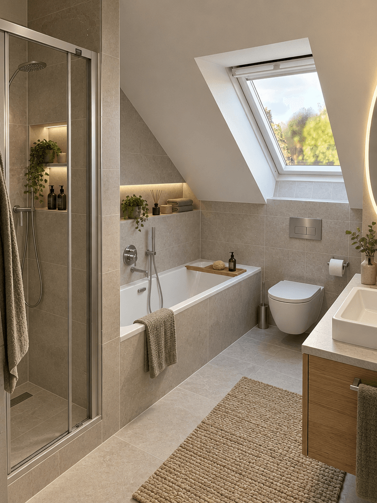 Interior design in Contemporary style — Bathroom by GenRoom AI