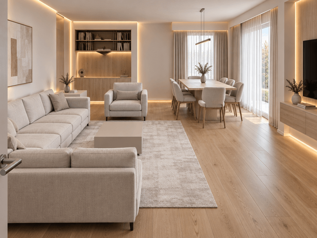 Contemporary Living Room design — interior photo by GenRoom AI