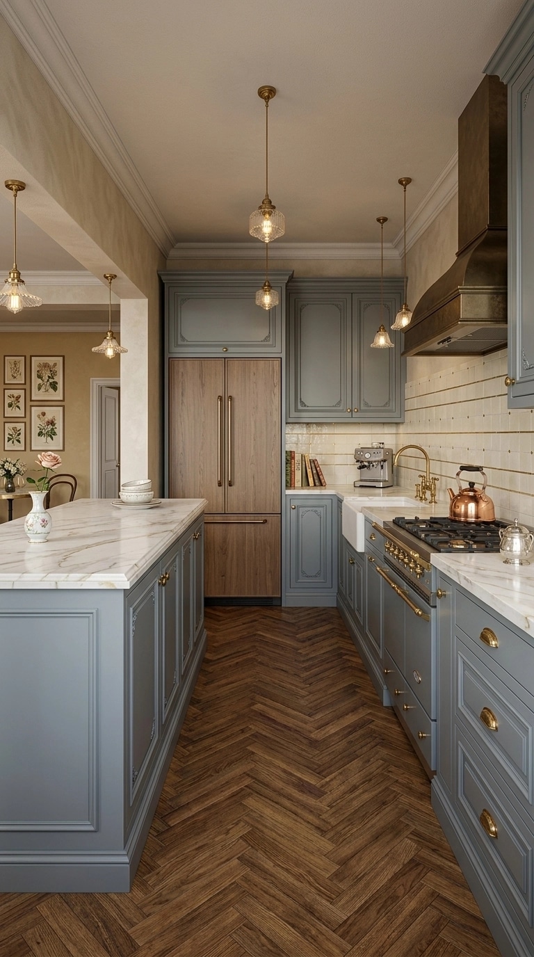 French Parisian Kitchen design — interior photo by GenRoom AI