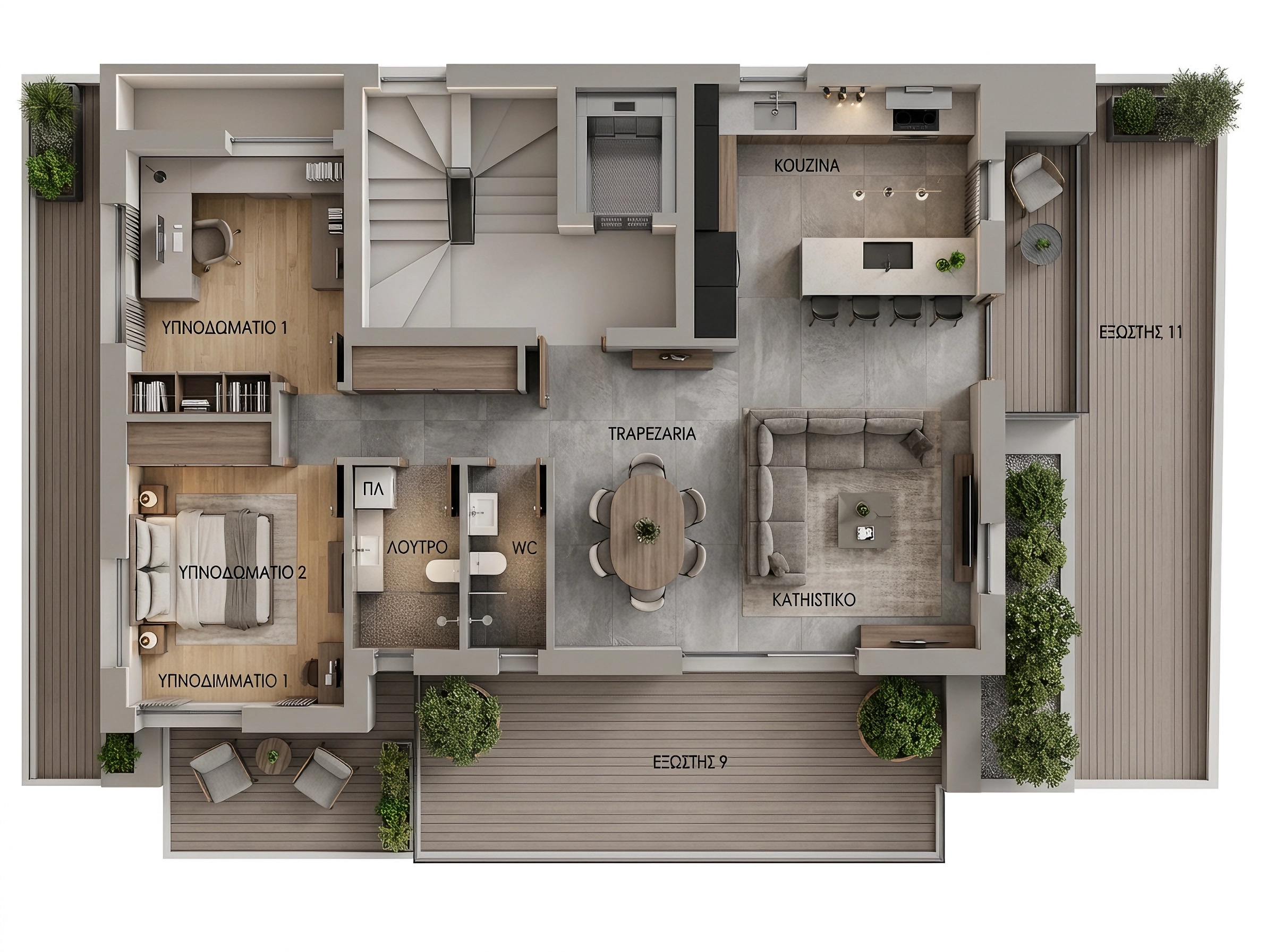Interior design in Contemporary style — Living Room by GenRoom AI