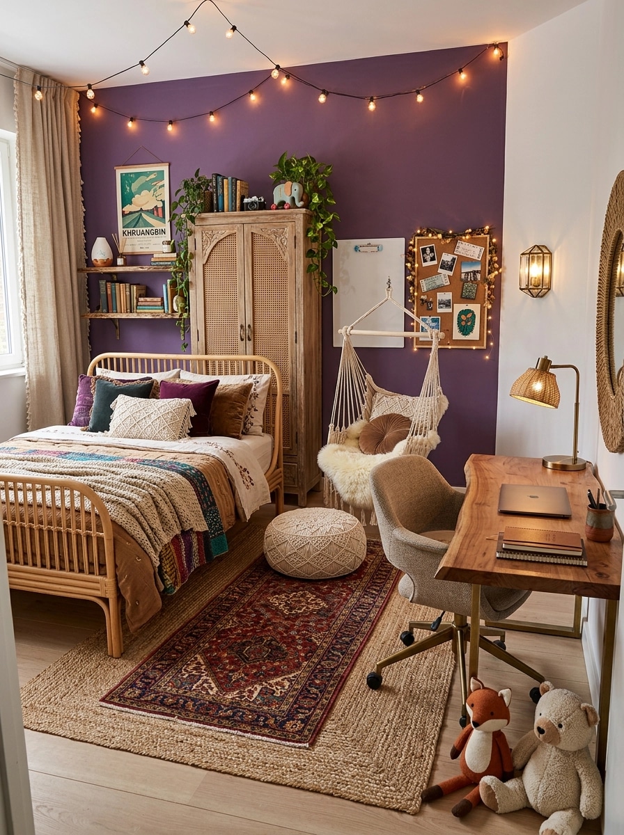Bohemian Chambre d'Enfant design — interior photo by GenRoom AI