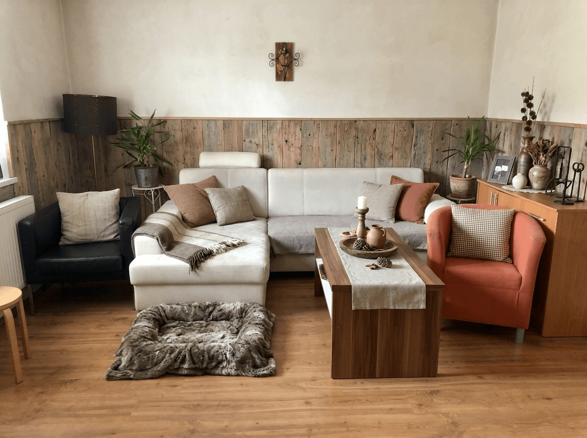Design d'intérieur en style Rustic — Salon par GenRoom AI