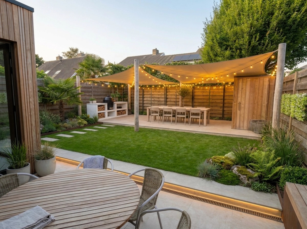 Landscape design in Scandinavian Garden style — Yard by GenRoom AI