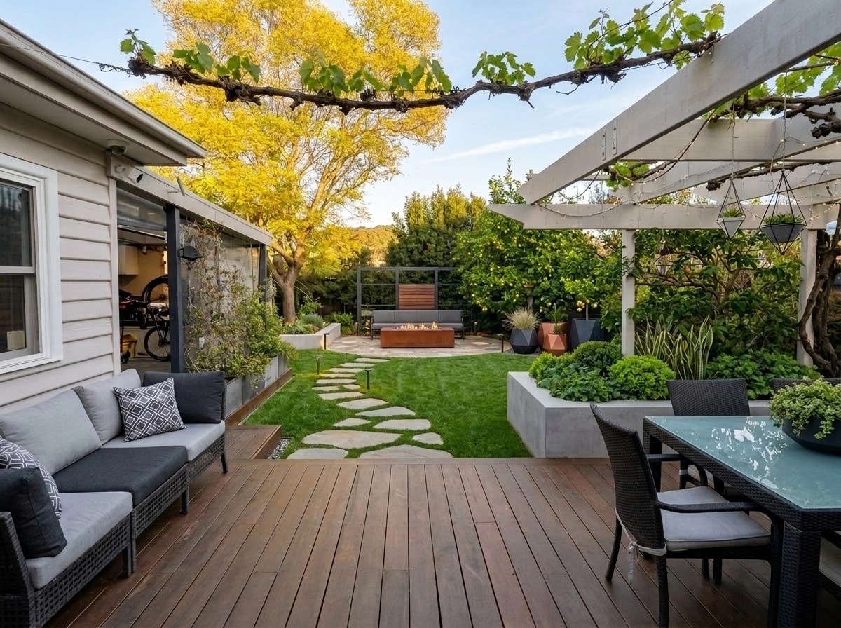Landscape design in Contemporary Yard style — Yard by GenRoom AI