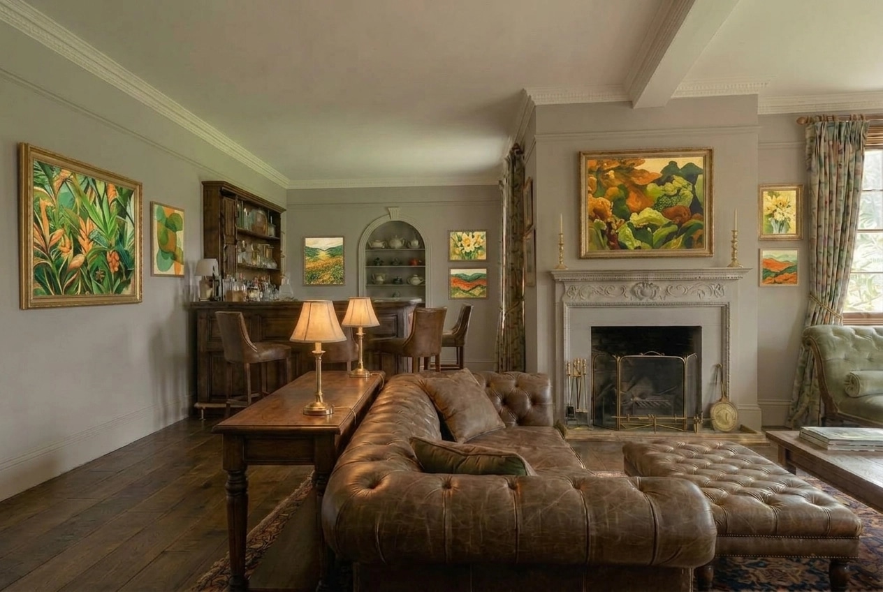Interior design in British style — Living Room by GenRoom AI
