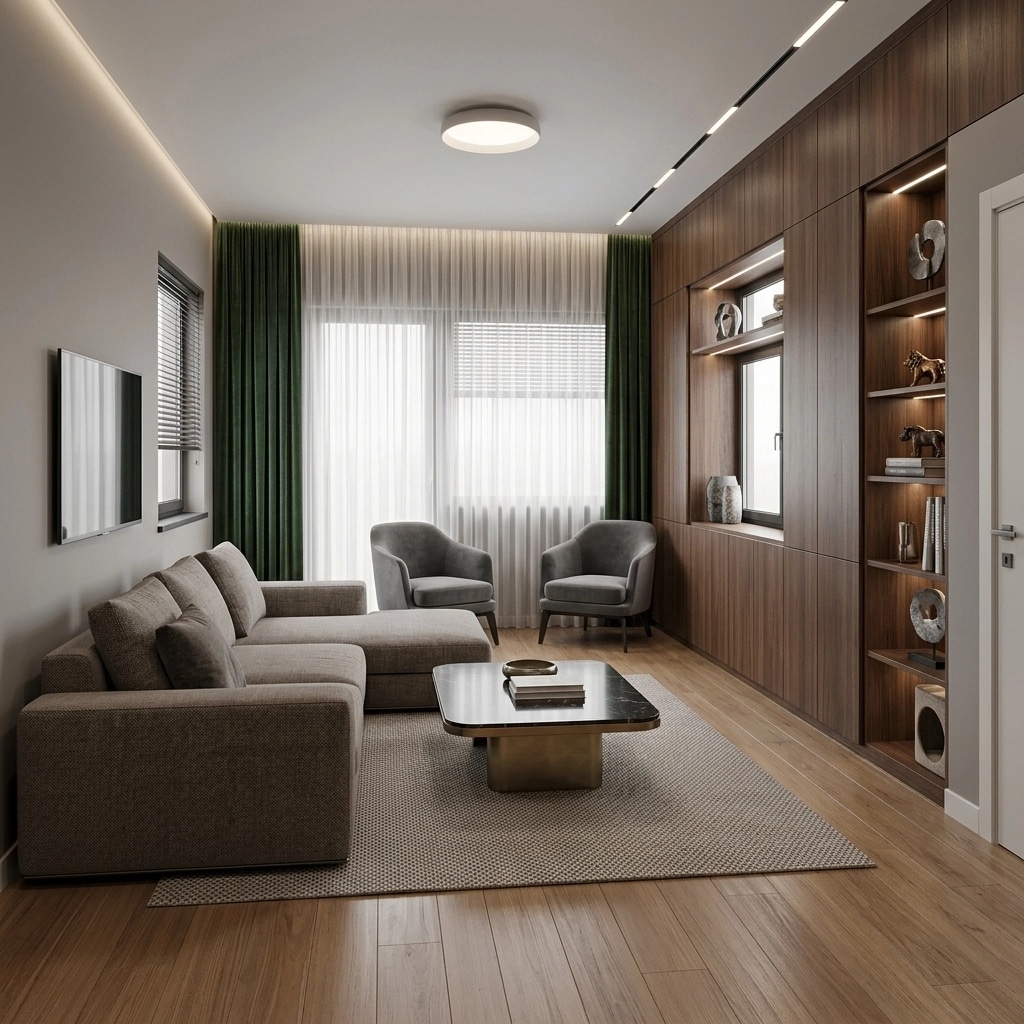 Interior design in Contemporary style — Living Room by GenRoom AI