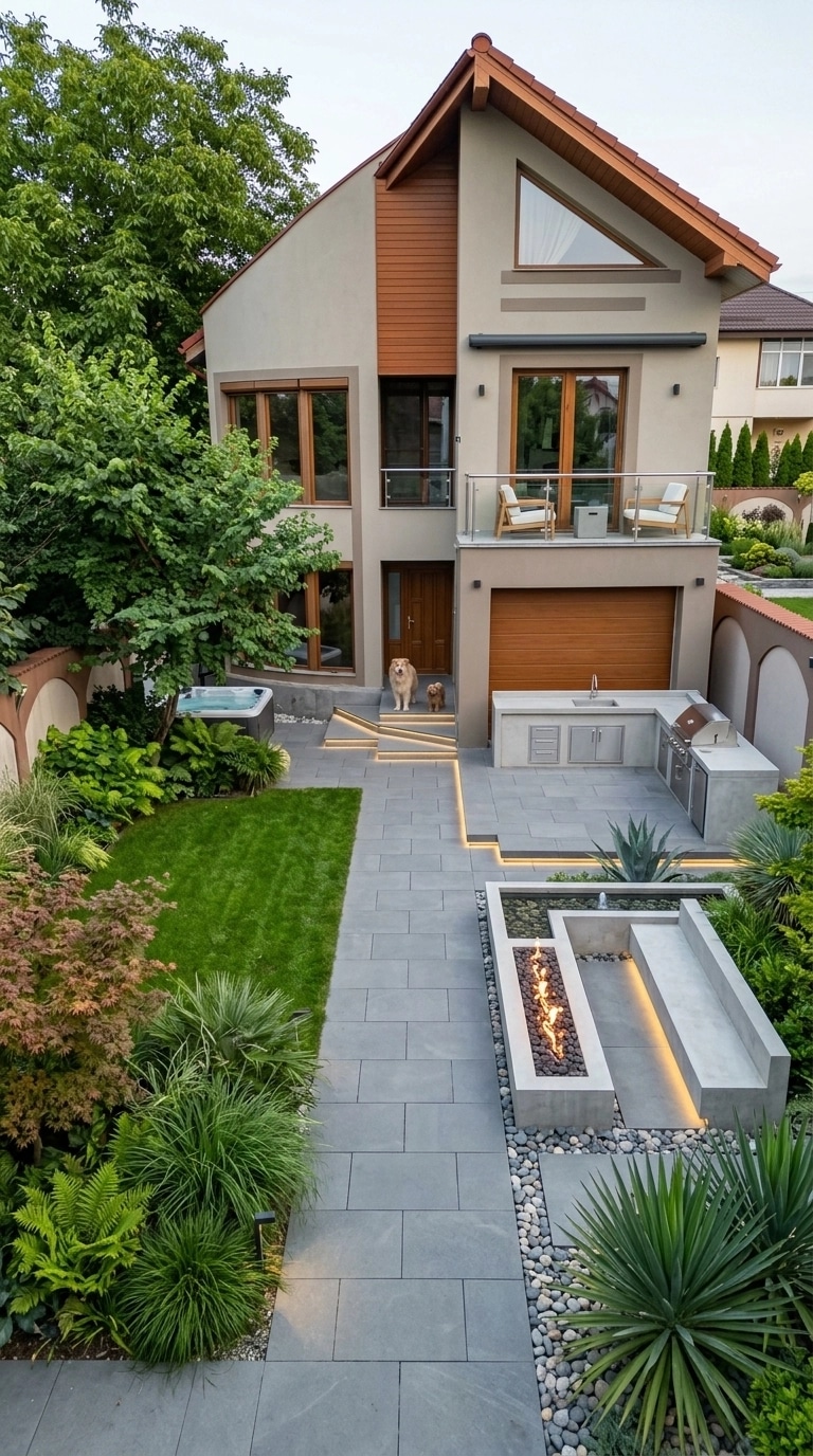 Landscape design in Contemporary Yard style — Yard by GenRoom AI
