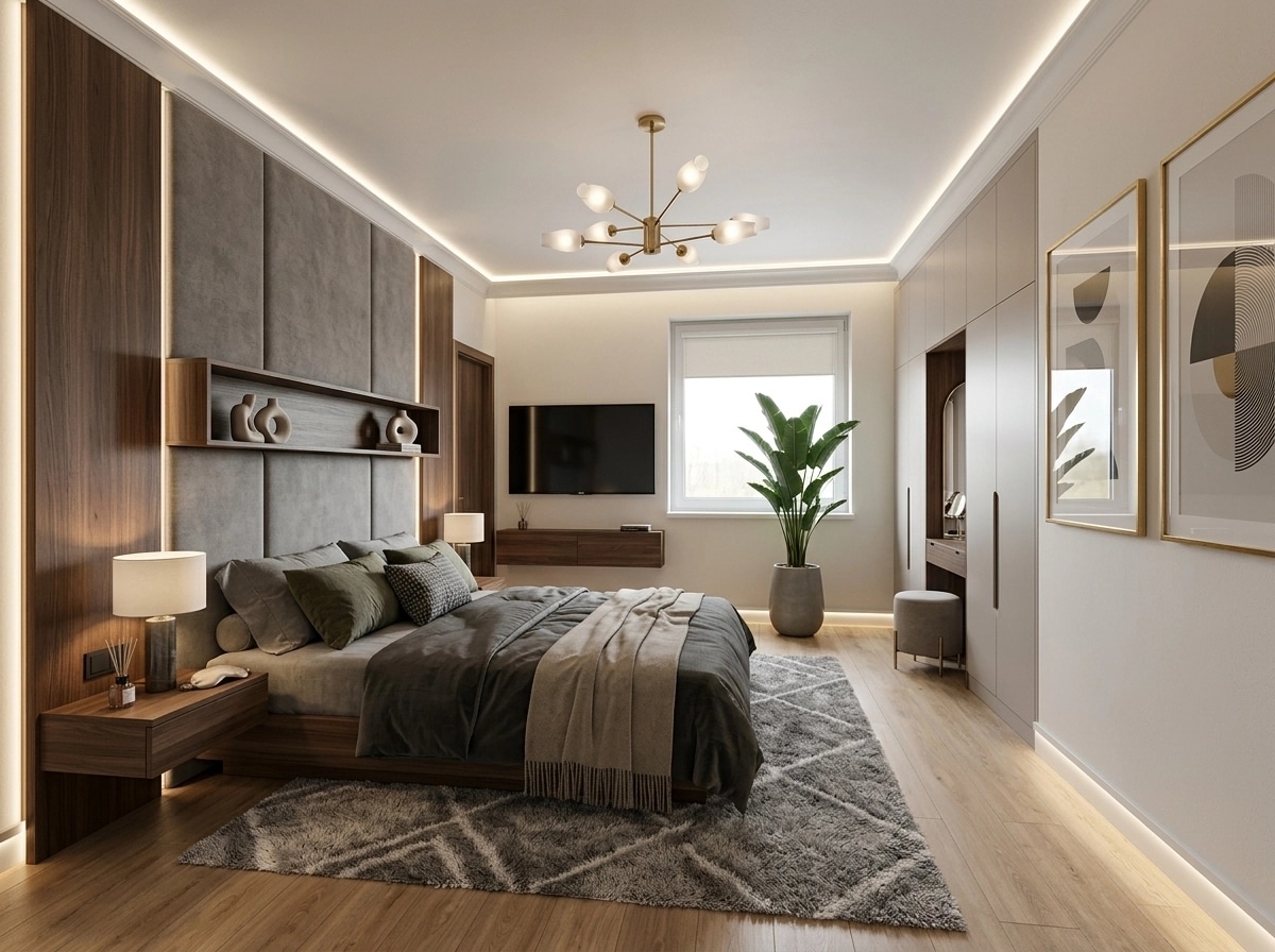 Contemporary Bedroom design — interior photo by GenRoom AI