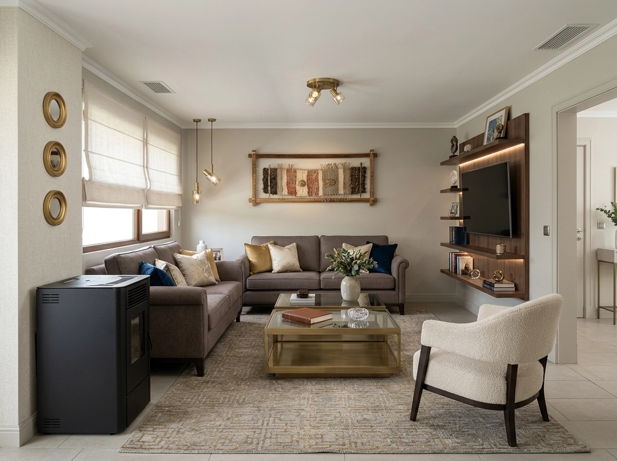 Transitional Living Room design — interior photo by GenRoom AI