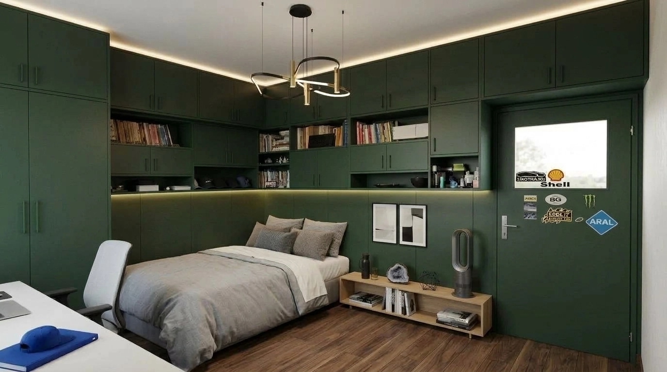 Contemporary Bedroom design — interior photo by GenRoom AI