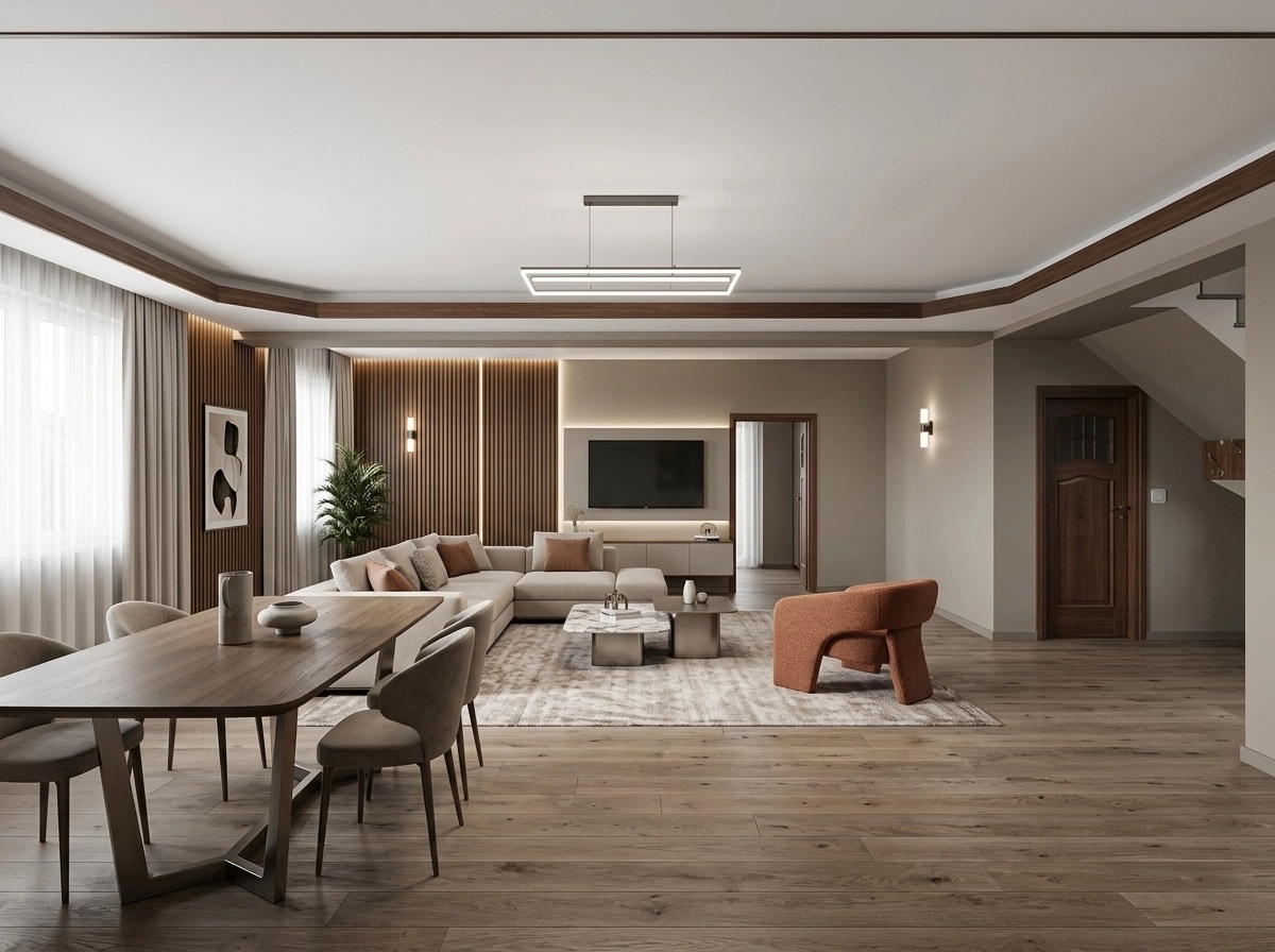 Interior design in Contemporary style — Living Room by GenRoom AI