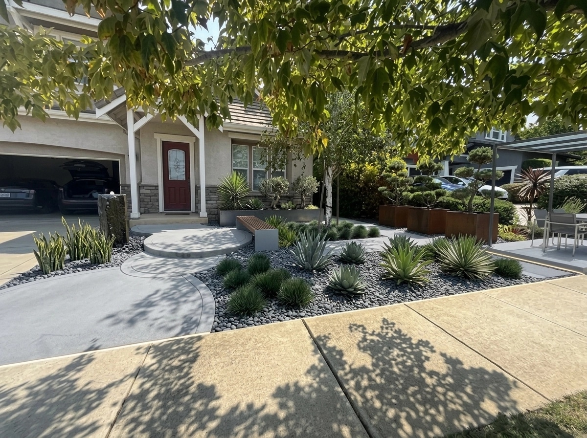 Landscape design in Minimalist Yard style — Yard by GenRoom AI