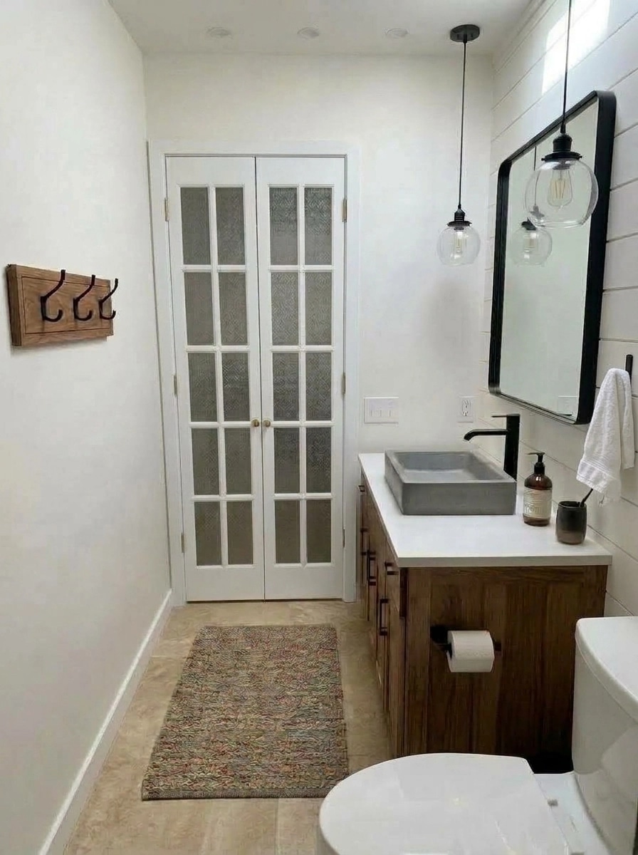 Bathroom interior in Loft / Industrial style — photo by GenRoom AI