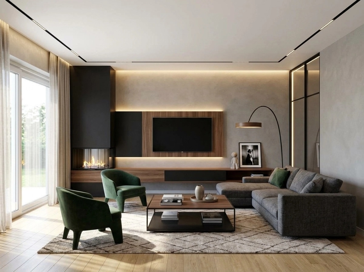 Interior design in Contemporary style — Living Room by GenRoom AI