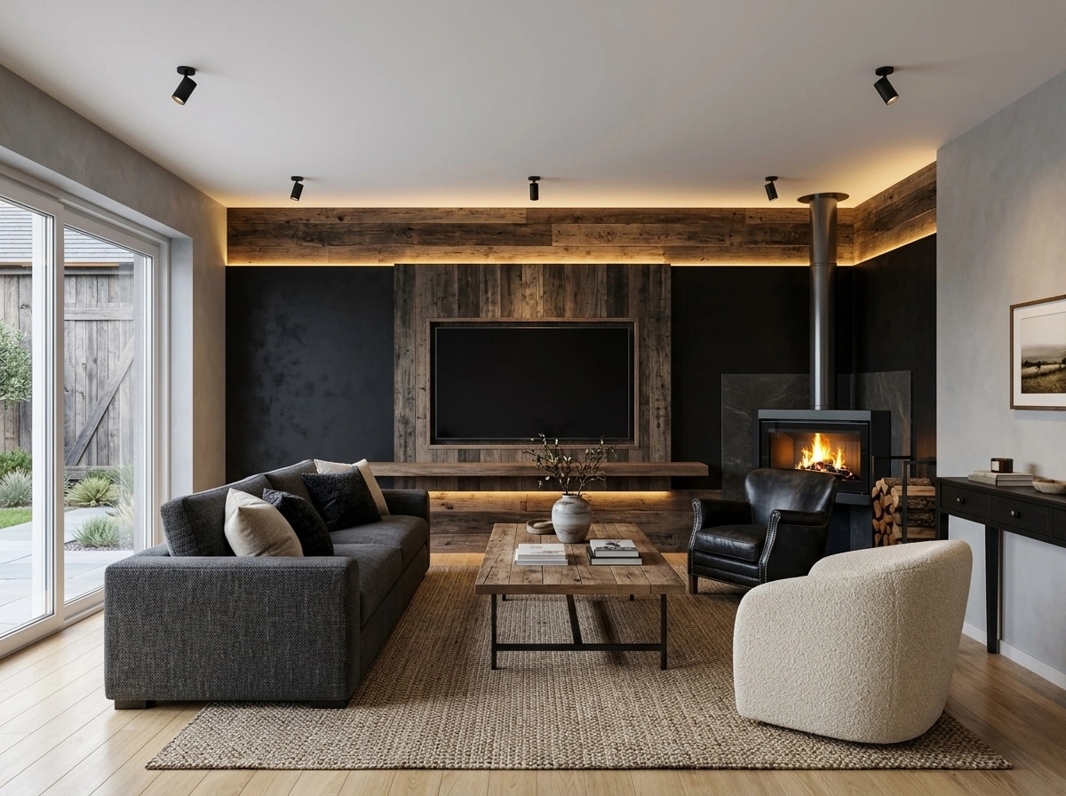 Modern Farmhouse Living Room design — interior photo by GenRoom AI