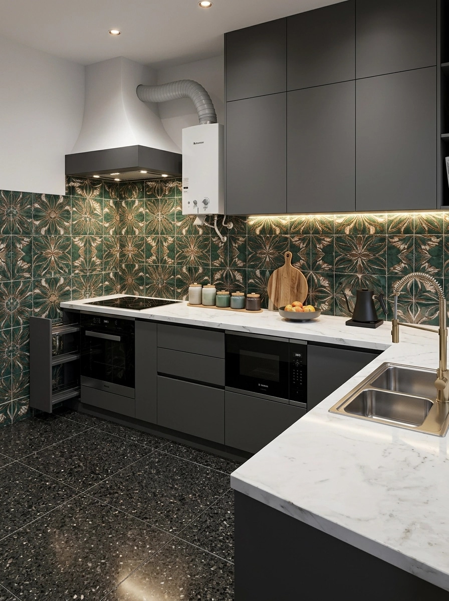 Kitchen interior in Contemporary style — photo by GenRoom AI
