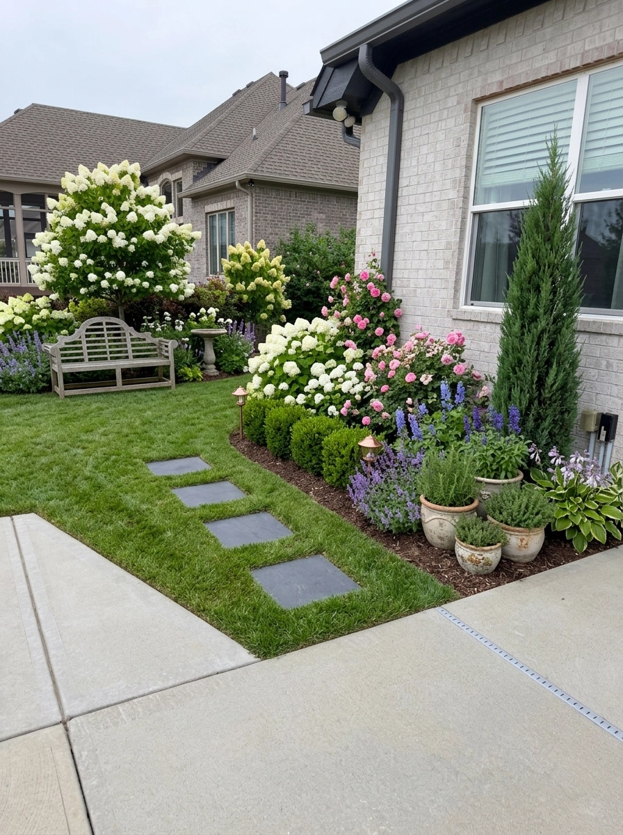 English Cottage Garden Yard design — yard photo by GenRoom AI