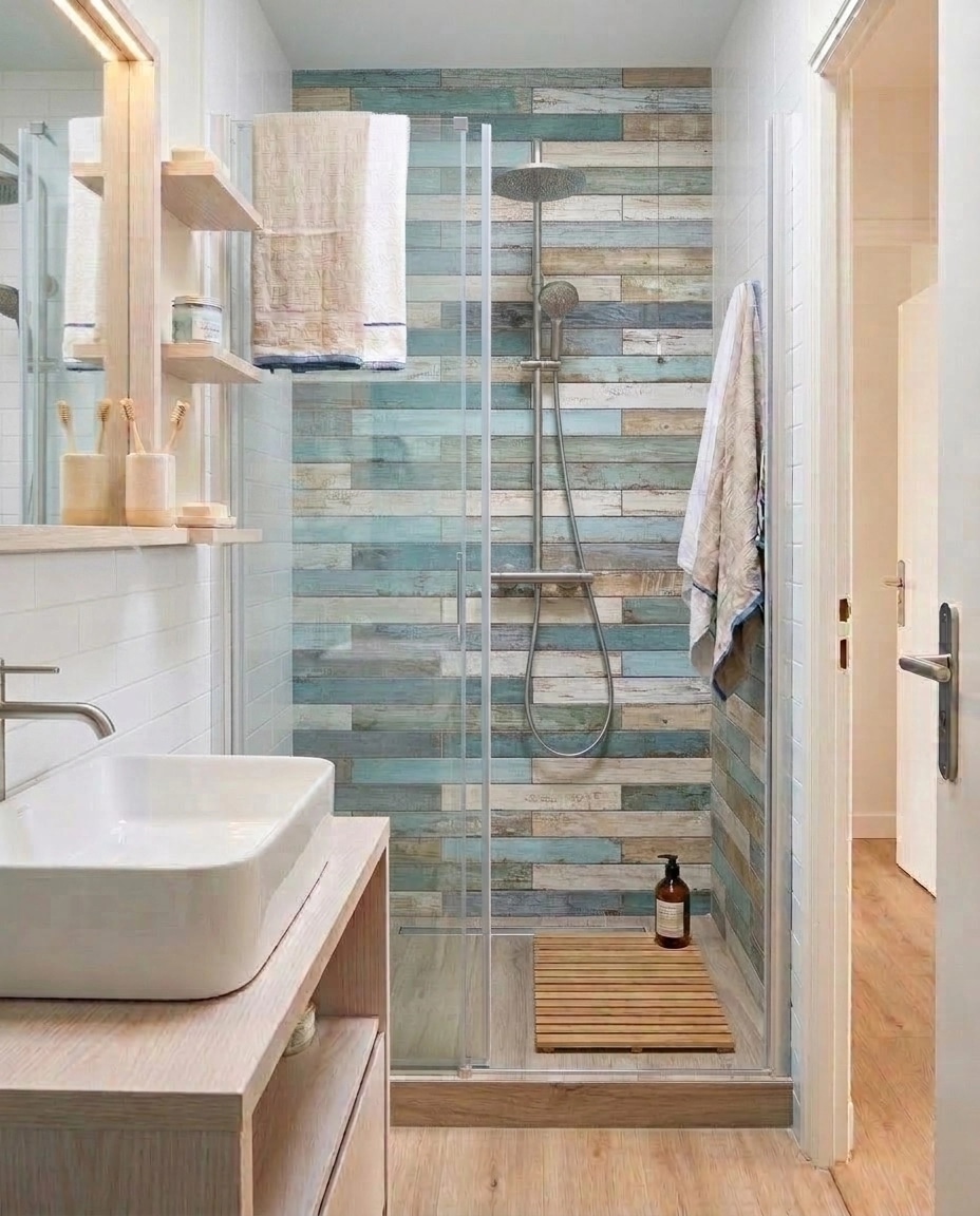 Scandinavian Bathroom design — interior photo by GenRoom AI