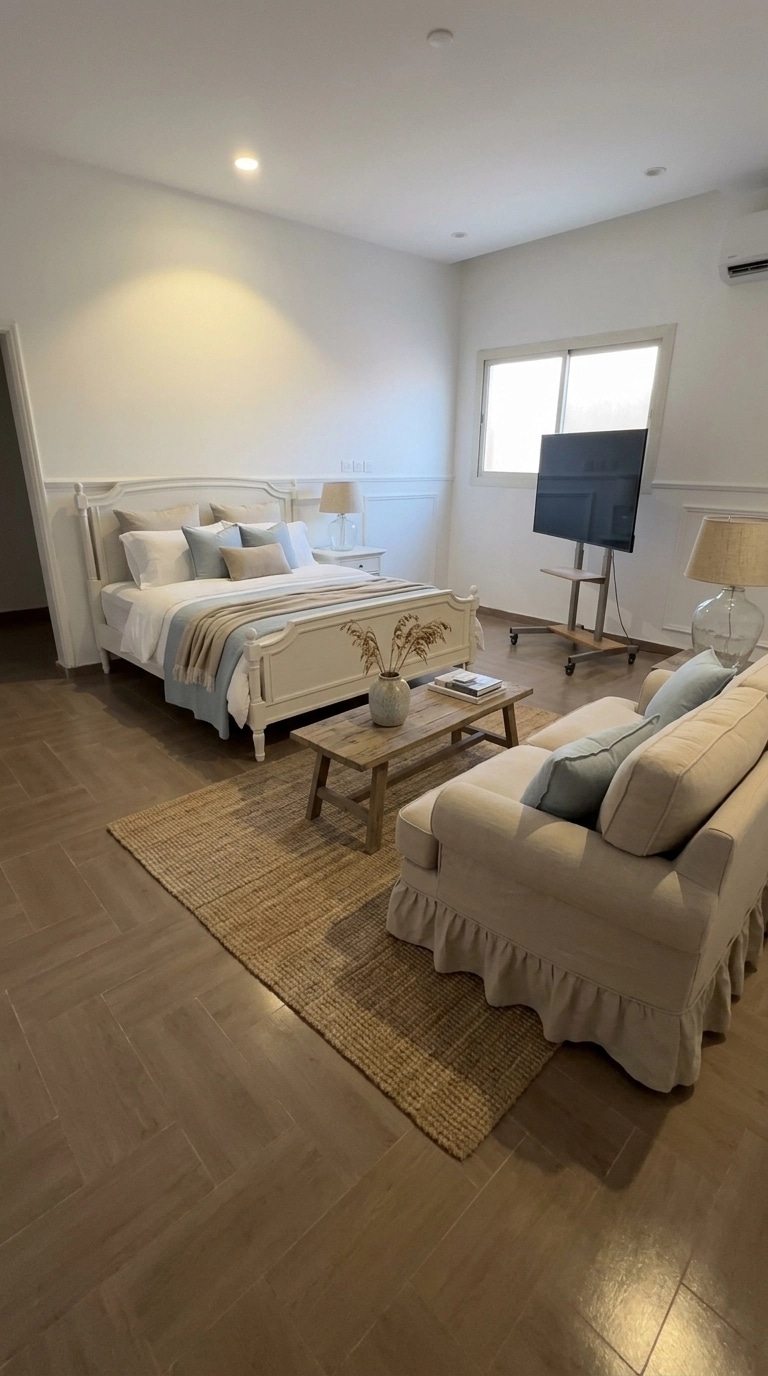 Interior design in Coastal / Hamptons style — Bedroom by GenRoom AI