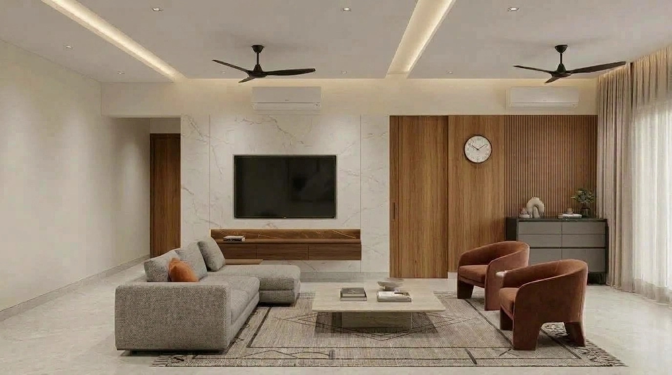 Interior design in Contemporary style — Living Room by GenRoom AI