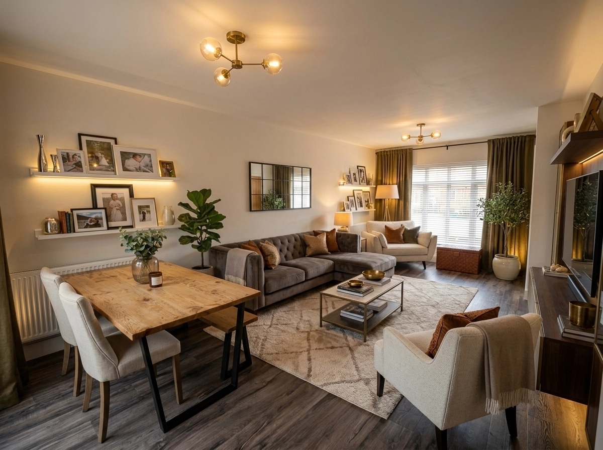 Transitional Living Room design — interior photo by GenRoom AI