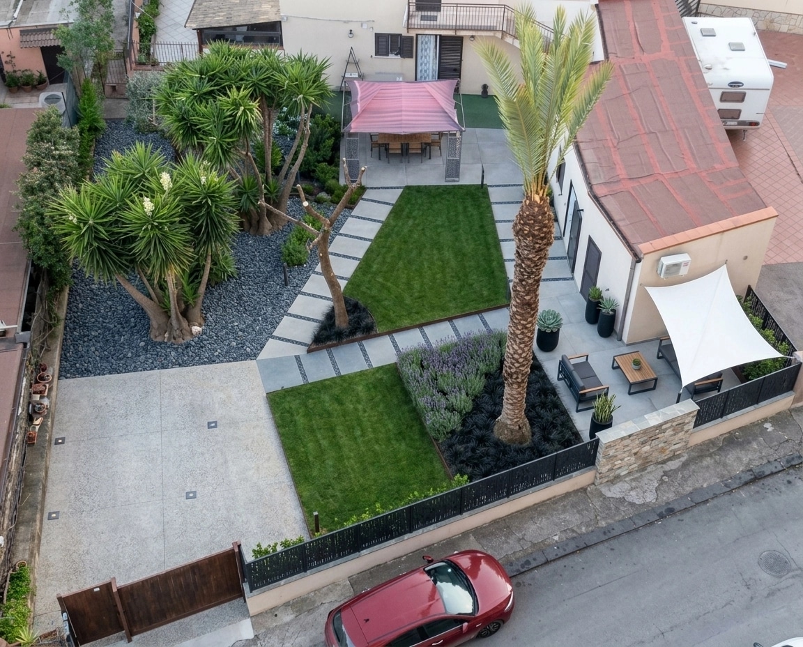 Landscape design in Minimalist Yard style — Yard by GenRoom AI