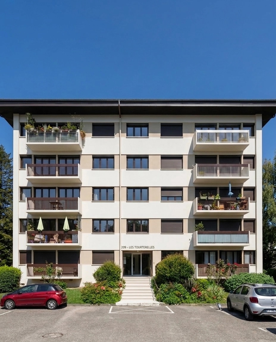 Facade design in Minimalist Facade style — photo by GenRoom AI