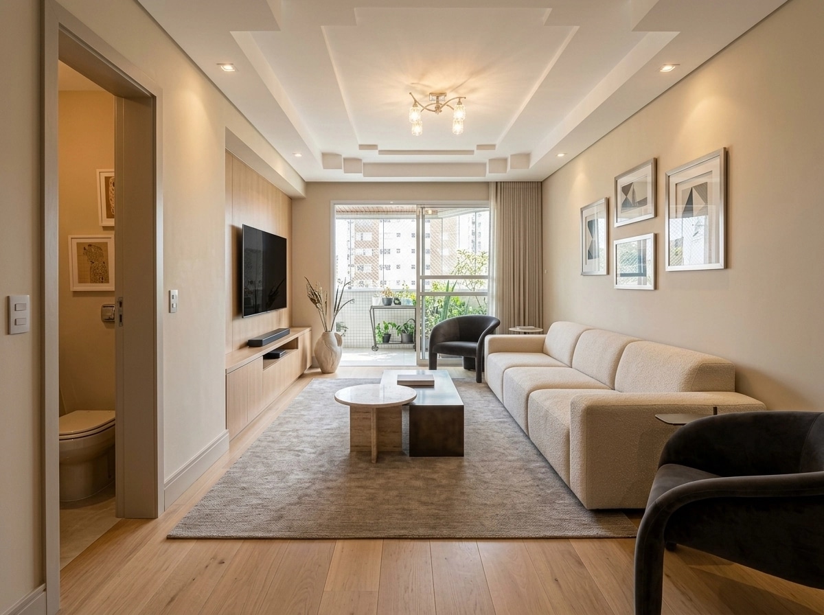 Minimalism Living Room design — interior photo by GenRoom AI