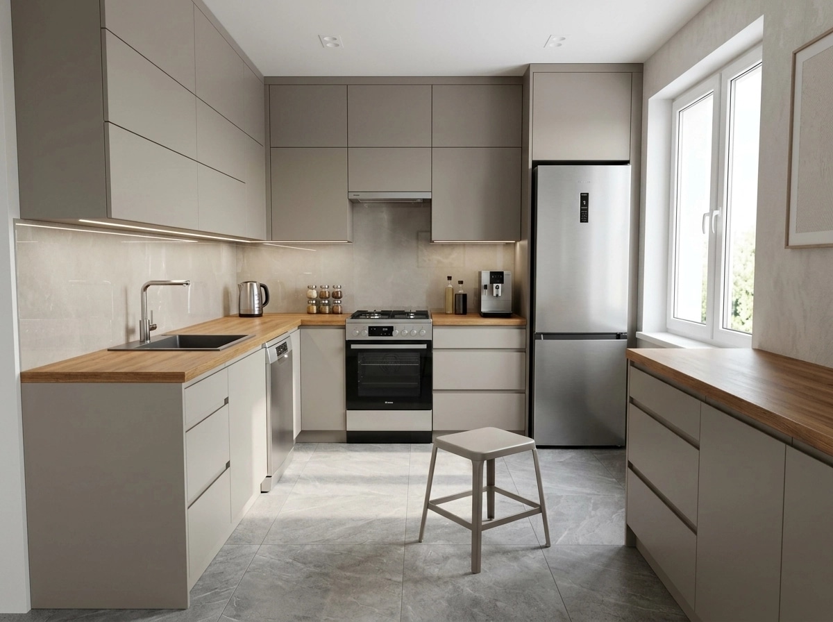 Kitchen interior in Contemporary style — photo by GenRoom AI