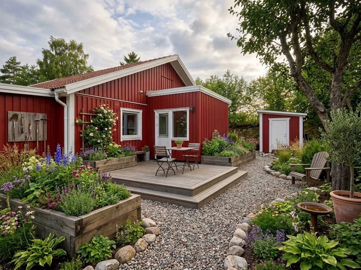 Country Rustic Garden Yard design — yard photo by GenRoom AI