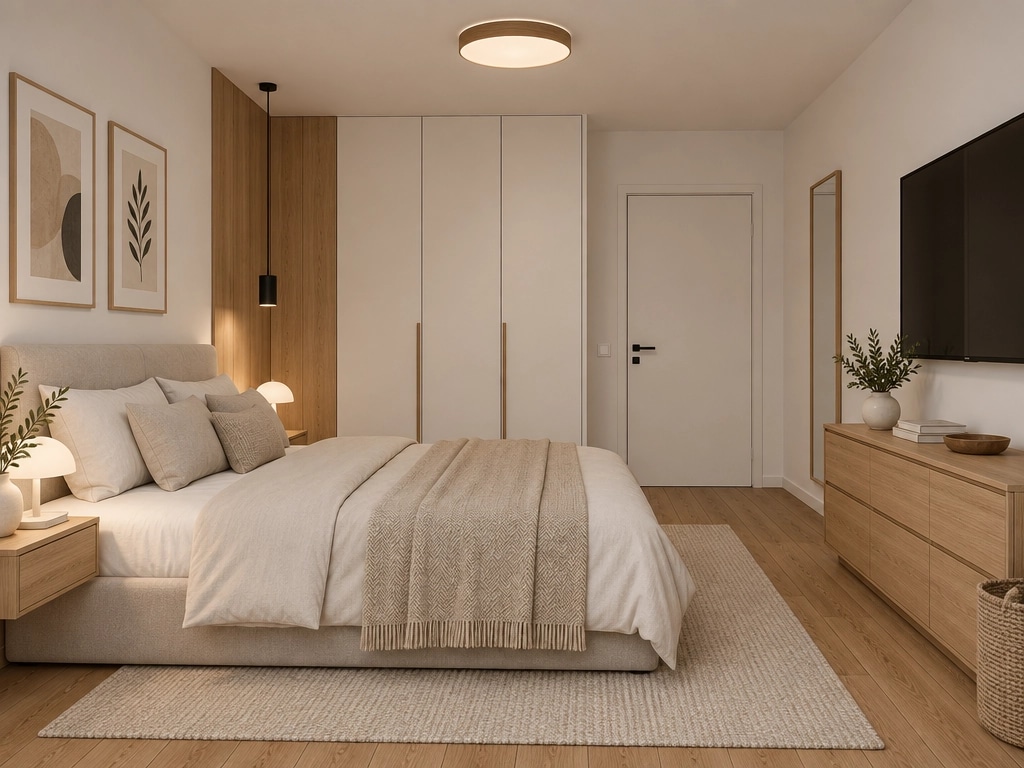 Interior design in Scandinavian style — Bedroom by GenRoom AI