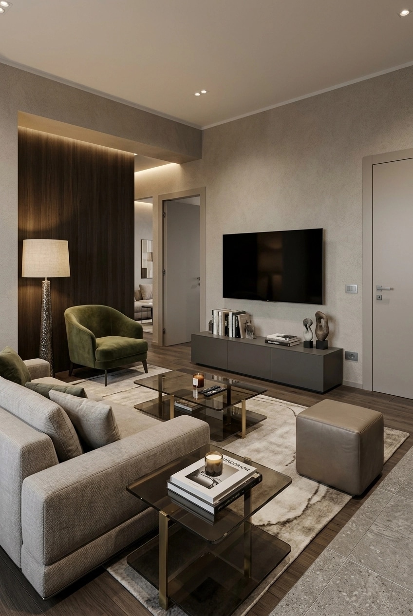 Interior design in Contemporary style — Living Room by GenRoom AI