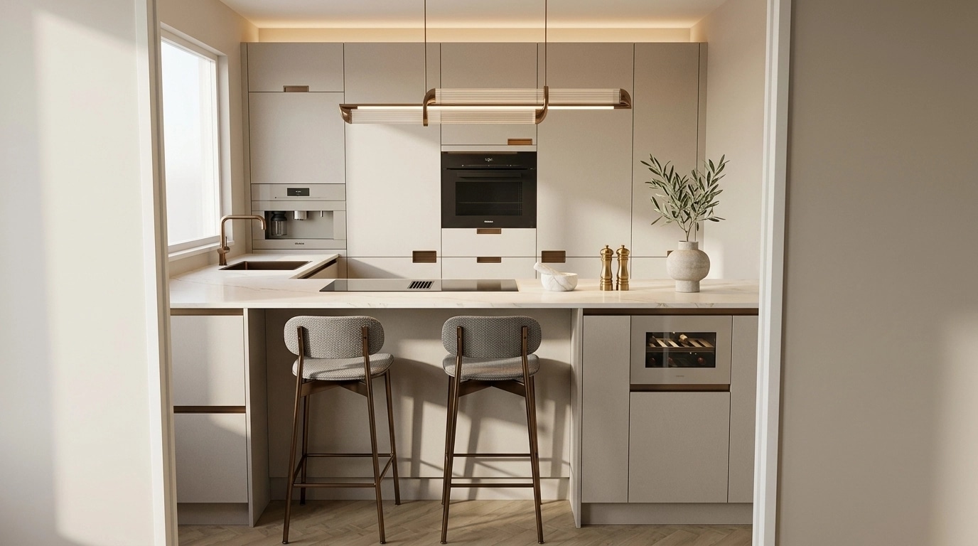 Minimalism Kitchen design — interior photo by GenRoom AI