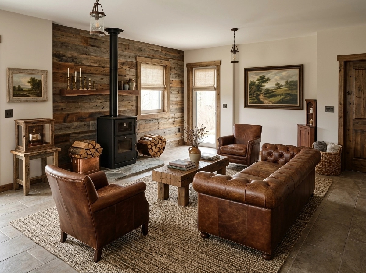 Interior design in Rustic style — Living Room by GenRoom AI