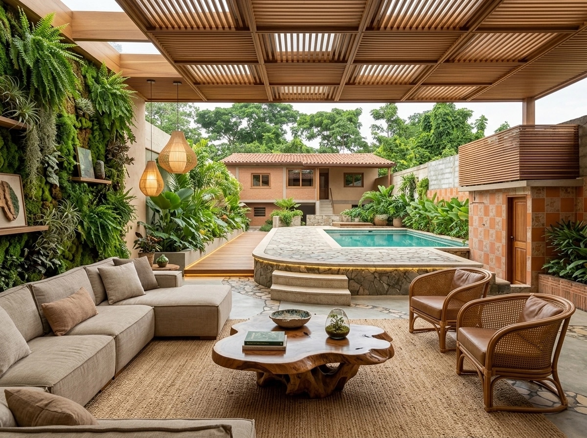 Interior design in Biophilic style — Living Room by GenRoom AI
