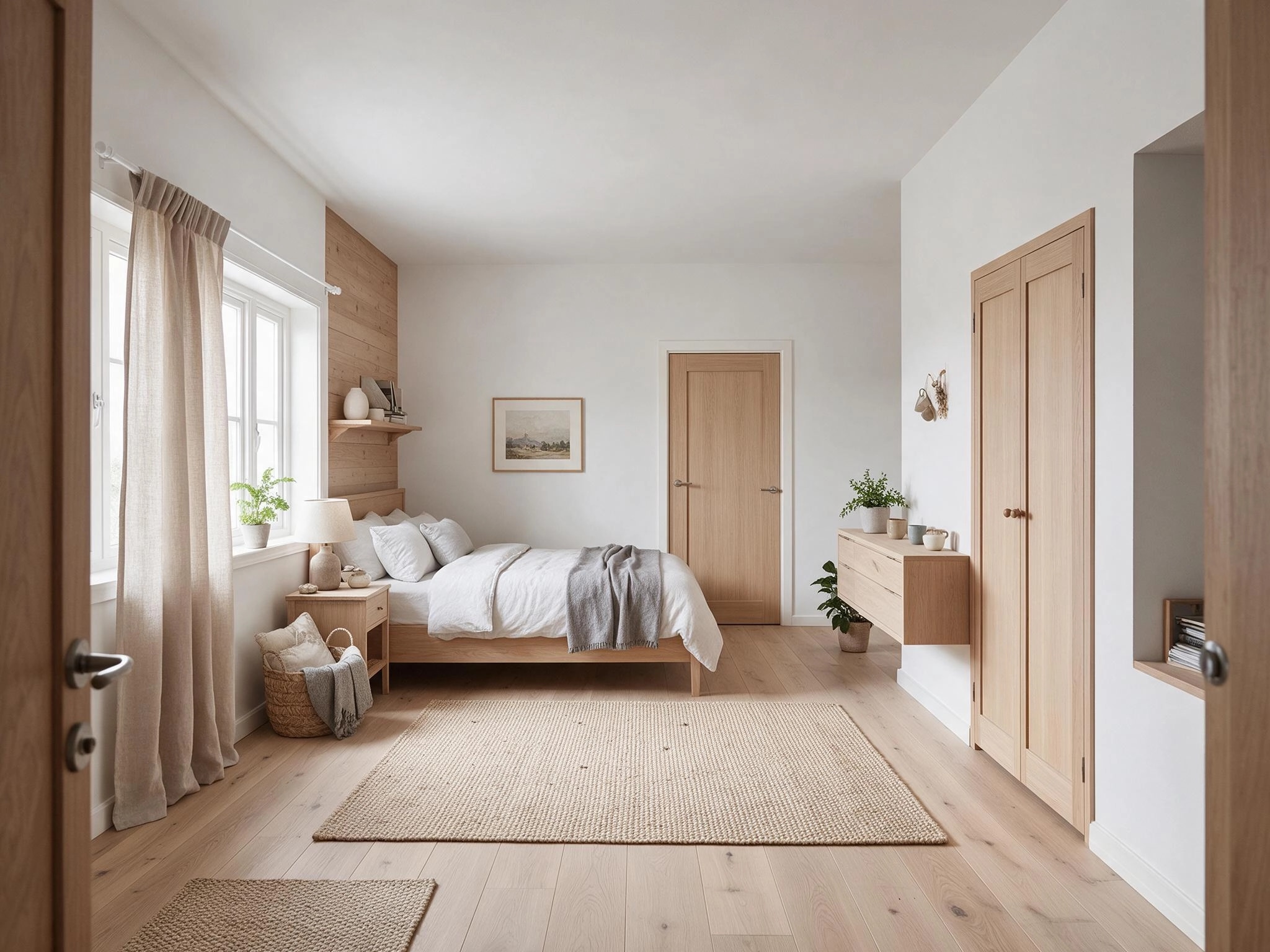 Scandinavian Bedroom design — interior photo by GenRoom AI