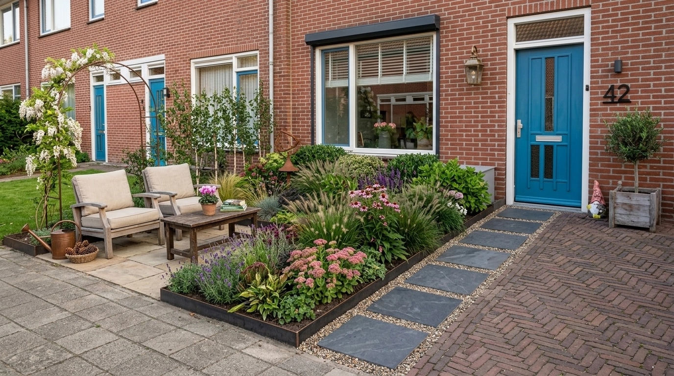 Diseño paisajístico en estilo Country Rustic Garden — Jardín por GenRoom AI