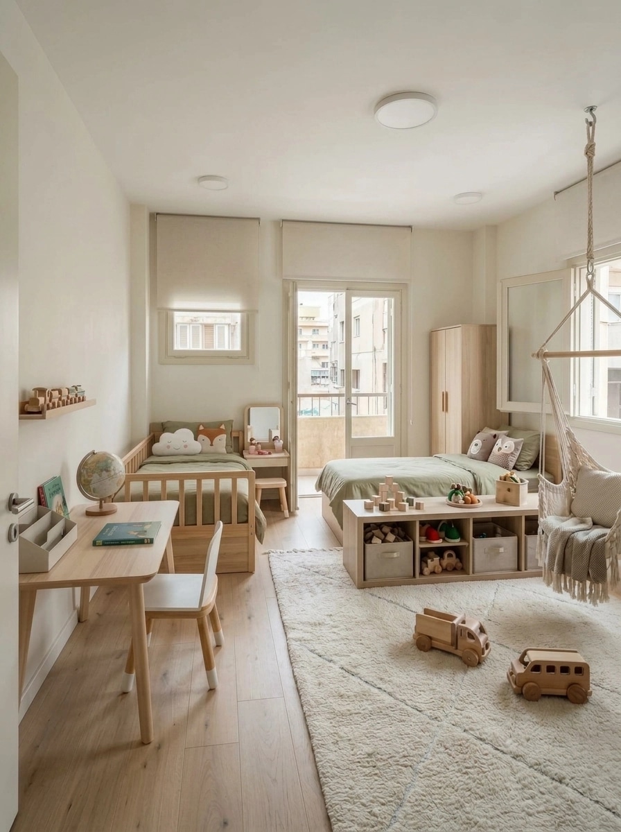 Minimalism Camera dei Bambini design — interior photo by GenRoom AI