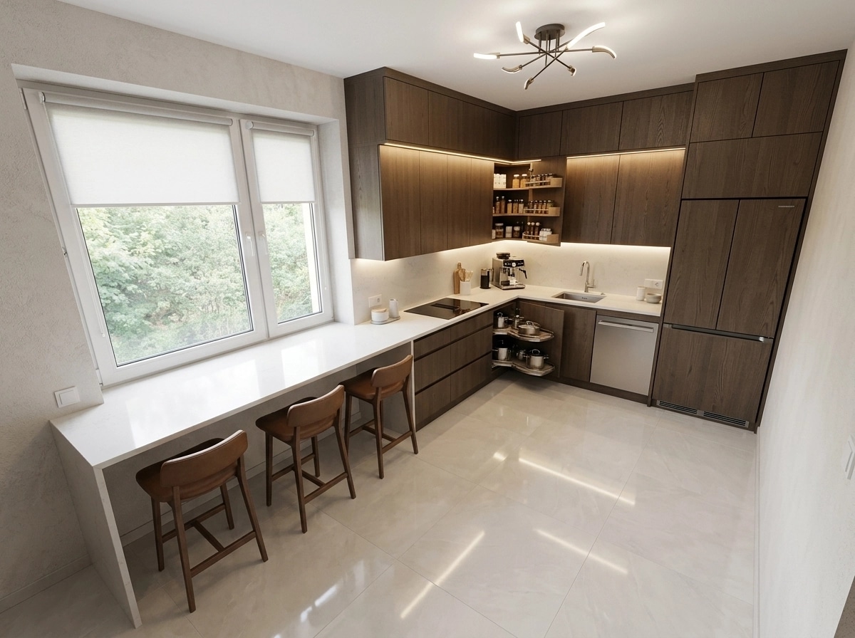 Design d'interni in stile Contemporary — Cucina di GenRoom AI
