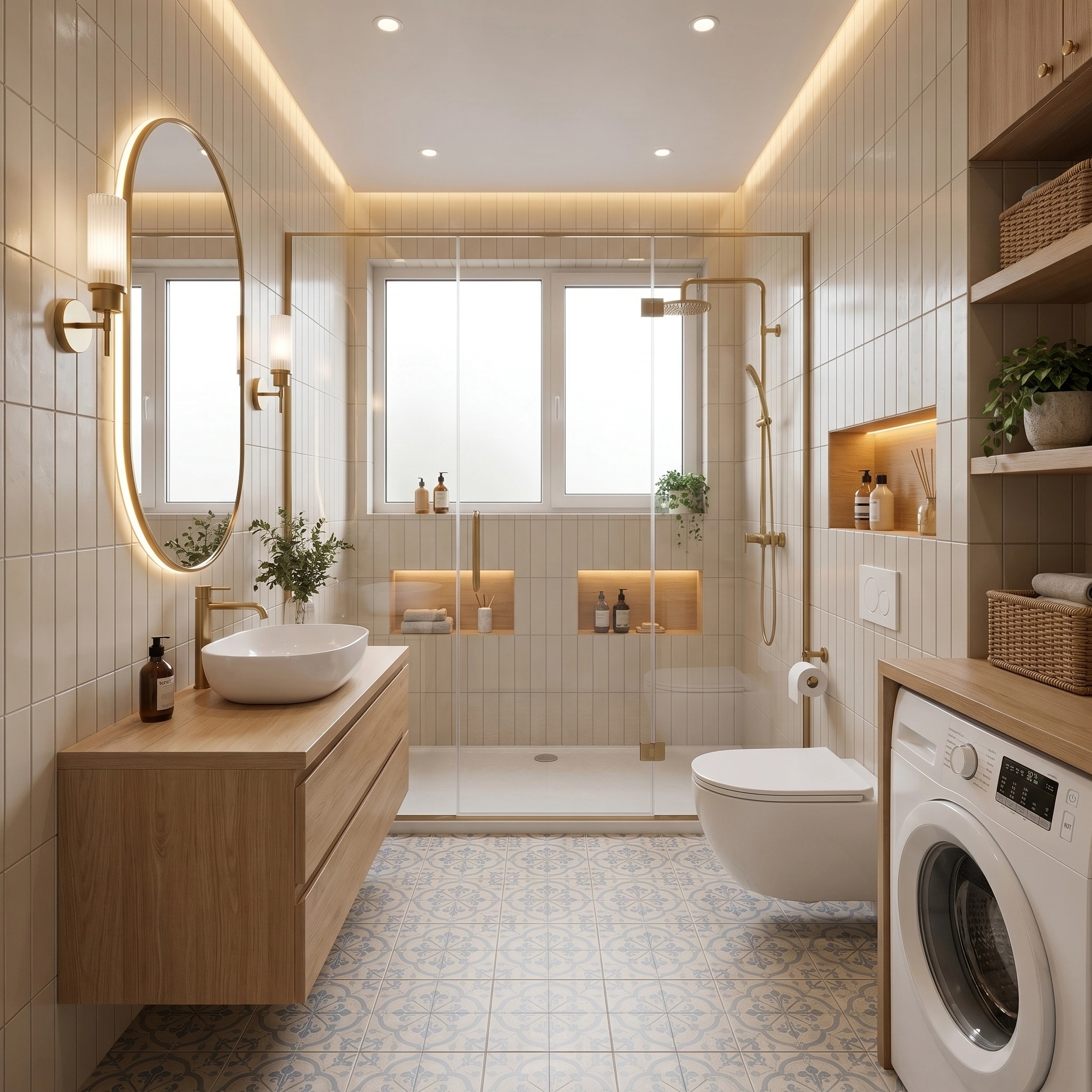 Interior design in Modern Farmhouse style — Bathroom by GenRoom AI